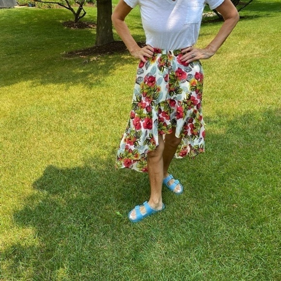 Olsenboye high low flower skirt with ruffled hem - Picture 7 of 7